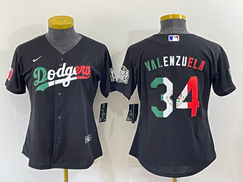 Women's Los Angeles Dodgers #34 Toro Valenzuela Black Cool Base Stitched Jersey(Run Small) Women's Los Angeles Dodgers #34 Toro Valenzuela Black Cool Base Stitched Jersey(Run Small)